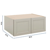 J&K Pebble B6 Refrigerator Wall Cabinet - 36" W x 15" H x 27" D