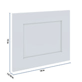 J&K White Shaker S8 Dummy Door Panel 18" W x 15" H