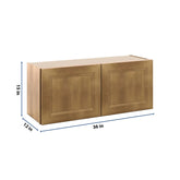 J&K Butterscotch B8 Double Door Wall Cabinet - 36" W x 15" H
