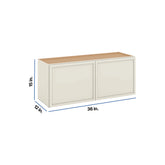 Modernform Cabinet Slim Dove White 36" W X 15" H X 12" D Double Door Wall Cabinet