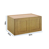 Modernform Cabinet Natural Shaker 36" W X 18" H X 24" D Double Door Wall Cabinet