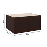 J&K Java Coffee S1 Refrigerator Wall Cabinet - 36" W x 18" H x 27" D