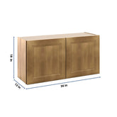 J&K Butterscotch B8 Double Door Wall Cabinet - 36" W x 18" H