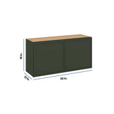 Modernform Cabinet Slim Sage Green 36" W X 18" H X 12" D Double Door Wall Cabinet