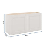 J&K Pure B5 Double Door Wall Cabinet - 36" W x 18" H