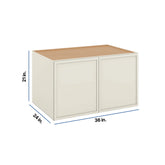 Modernform Cabinet Slim Dove White 36" W X 21" H X 24" D Double Door Wall Cabinet
