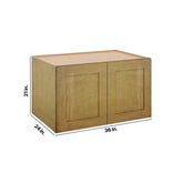 Modernform Cabinet Natural Shaker 36" W X 21" H X 24" D Double Door Wall Cabinet
