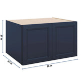 J&K Naval B7 Refrigerator Wall Cabinet - 36" W x 21" H x 27" D