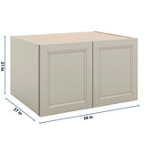 J&K Pebble B6 Refrigerator Wall Cabinet - 36" W x 21" H x 27" D