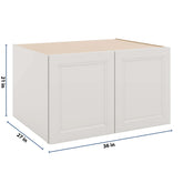J&K Pure B5 Refrigerator Wall Cabinet - 36" W x 21" H x 27" D