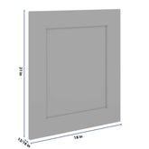 J&K Castle Grey S5 Dummy Door Panel 18" W x 21" H