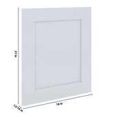 J&K White Shaker S8 Dummy Door Panel 18" W x 21" H