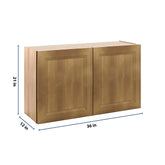 J&K Butterscotch B8 Double Door Wall Cabinet - 36" W x 21" H