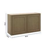 J&K Hazel H8 Double Door Wall Cabinet - 36" W x 21" H