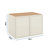 Modernform Cabinet Slim Dove White 36" W X 24" H X 24" D Double Door Wall Cabinet