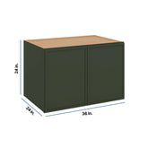 Modernform Cabinet Slim Sage Green 36" W X 24" H X 24" D Double Door Wall Cabinet