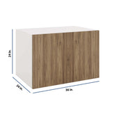 Modernform Cabinet Walnut 36" W X 24" H X 24" D Double Door Wall Cabinet