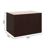 J&K Java Coffee S1 Refrigerator Wall Cabinet - 36" W x 24" H x 27" D