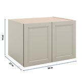 J&K Pebble B6 Refrigerator Wall Cabinet - 36" W x 24" H x 27" D