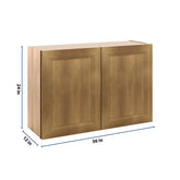 J&K Butterscotch B8 Double Door Wall Cabinet - 36" W x 24" H