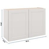 J&K Pure B5 Double Door Wall Cabinet - 36" W x 24" H