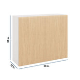 Modernform Cabinet Natural Oak 36" W X 30" H X 12" D Double Door Wall Cabinet