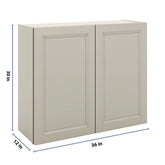 J&K Pebble B6 Double Door Wall Cabinet - 36" W x 30" H
