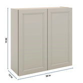 J&K Pebble B6 Double Door Wall Cabinet - 36" W x 36" H