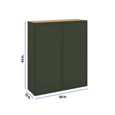 Modernform Cabinet Slim Sage Green 36" W X 42" H X 12" D Double Door Wall Cabinet
