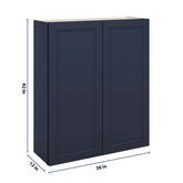 J&K Naval B7 Double Door Wall Cabinet - 36" W x 42" H
