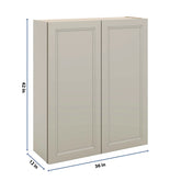 J&K Pebble B6 Double Door Wall Cabinet - 36" W x 42" H