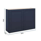 J&K Naval B7 Double Door Wall Cabinet - 42" W x 30" H