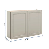 J&K Pebble B6 Double Door Wall Cabinet - 42" W x 30" H