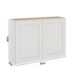 Modernform Cabinet White Shaker 42" W X 30" H X 12" D Double Door Wall Cabinet