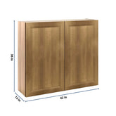 J&K Butterscotch B8 Double Door Wall Cabinet - 42" W x 36" H
