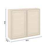 J&K Pearl Glazed H9 Double Door Wall Cabinet - 42" W x 36" H