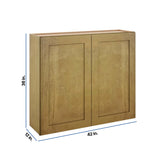 Modernform Cabinet Natural Shaker 42" W X 36" H X 12" D Double Door Wall Cabinet