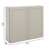 J&K Pebble B6 Double Door Wall Cabinet - 42" W x 36" H