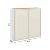 Modernform Cabinet Slim Dove White 42" W X 42" H X 12" D Double Door Wall Cabinet