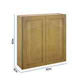 Modernform Cabinet Natural Shaker 42" W X 42" H X 12" D Double Door Wall Cabinet