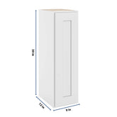 CNC Luxor 5-Piece White 9" W X 30" H Single Door Wall Cabinet