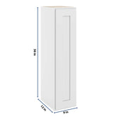 CNC Luxor 5-Piece White 09" W X 36" H Single Door Wall Cabinet