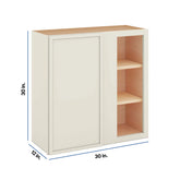 Modernform Cabinet Slim Dove White 30" W X 30" H X 12" D Single Door Blind Corner Wall Cabinet