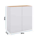 Modernform Cabinet Matte White 30" W X 30" H X 12" D Single Door Blind Corner Wall Cabinet
