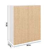 Modernform Cabinet Natural Oak 30" W X 36" H X 12" D Single Door Blind Corner Wall Cabinet