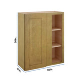 Modernform Cabinet Natural Shaker 30" W X 36" H X 12" D Single Door Blind Corner Wall Cabinet
