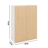 Modernform Cabinet Natural Oak 30" W X 42" H X 12" D Single Door Blind Corner Wall Cabinet