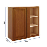 J&K Mocha Glazed K10 Blind Wall Cabinet - 30" W x 30" H