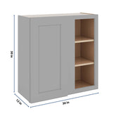 J&K Castle Grey S5 Blind Wall Cabinet - 30" W x 30" H