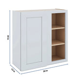 J&K White Shaker S8 Blind Wall Cabinet - 30" W x 30" H